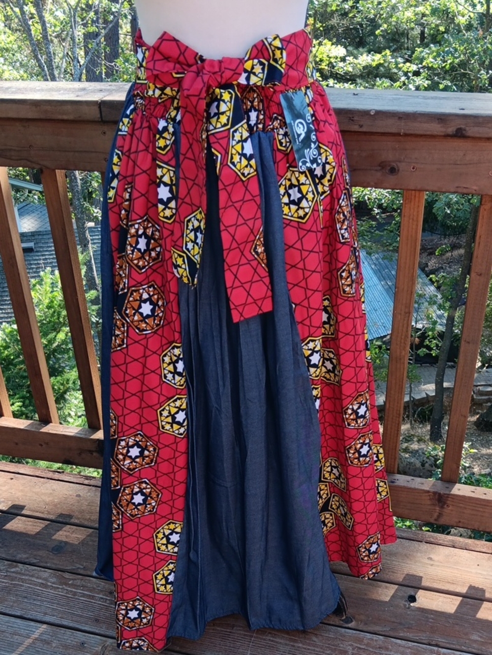 NWT GM Fashion USA Panneled Skirt. African Inspired.